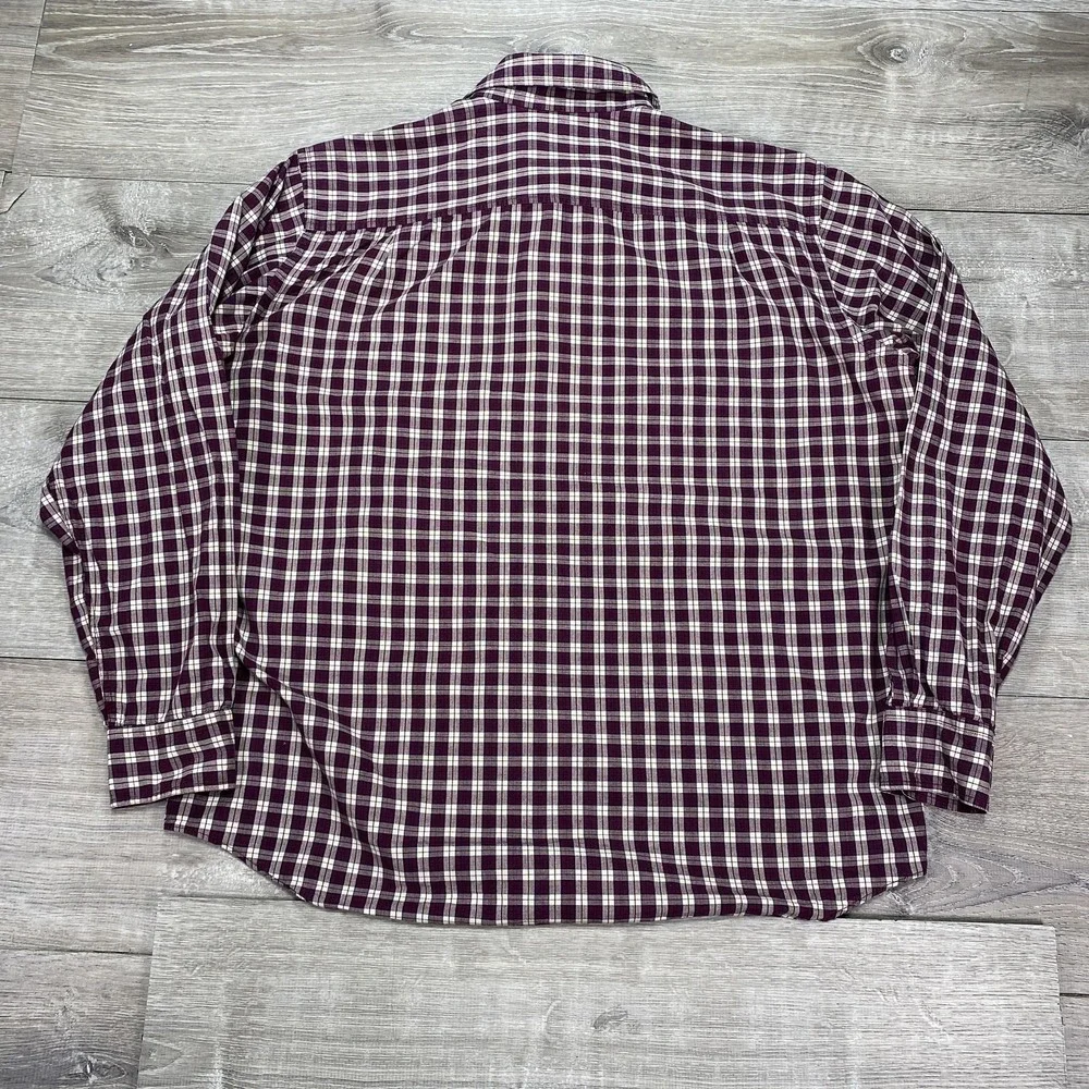 Vintage LL Bean Shirt Mens L Made USA Plaid Button Down Long‎ Sleeve Casual
